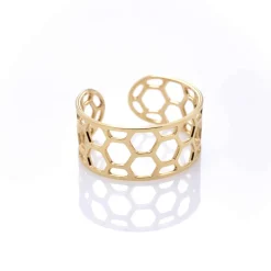 Bague Alvéa dorée