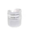 Bague briques argentée