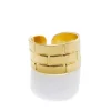 Bague briques dorée