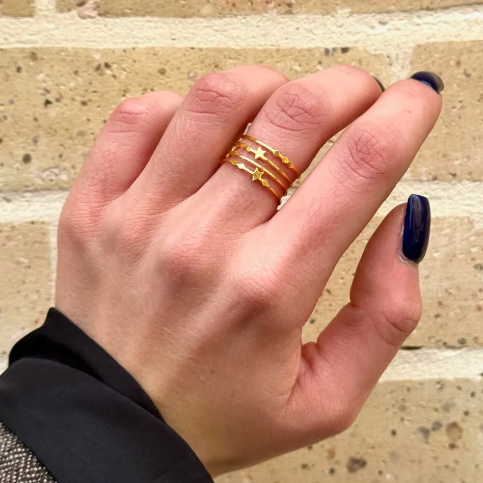 Bague constellation dorée
