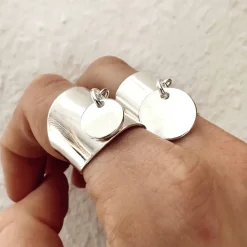 Bague large médaille