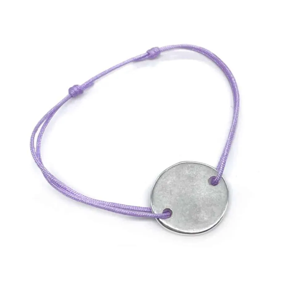 Bague large petite médaille