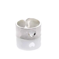 Bague martelée Coeur