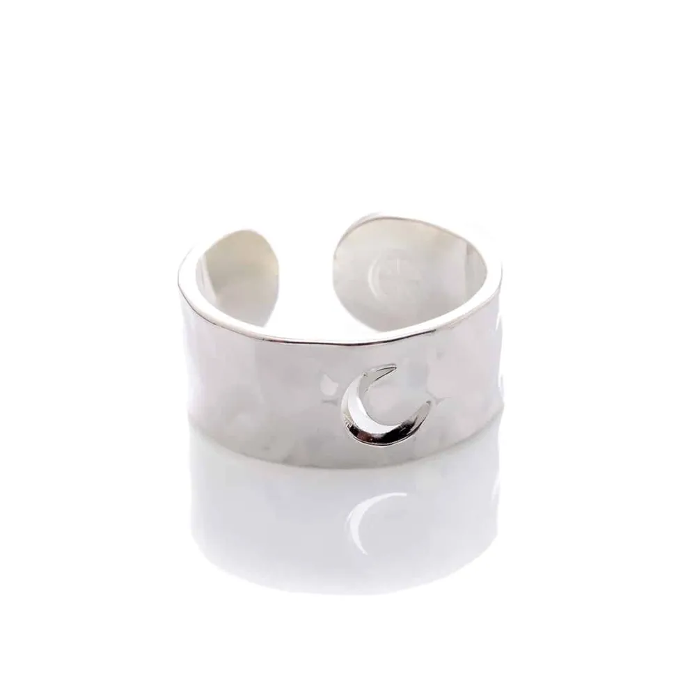Bague martelée Lune