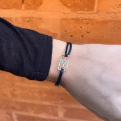 Bracelet alvéoles argenté "Alvéa"