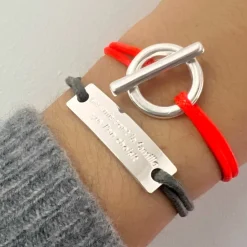Bracelet amitié argenté