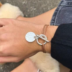 Bracelet attache médaille léopard