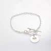 Bracelet chaîne fine coeur "Lou"
