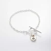 Bracelet chaîne fine grain de café "Lou"