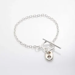 Bracelet chaîne fine grain de café "Lou"
