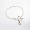 Bracelet chaîne fine lune "Lou"