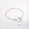 Bracelet chaîne fine médaille "Lou"