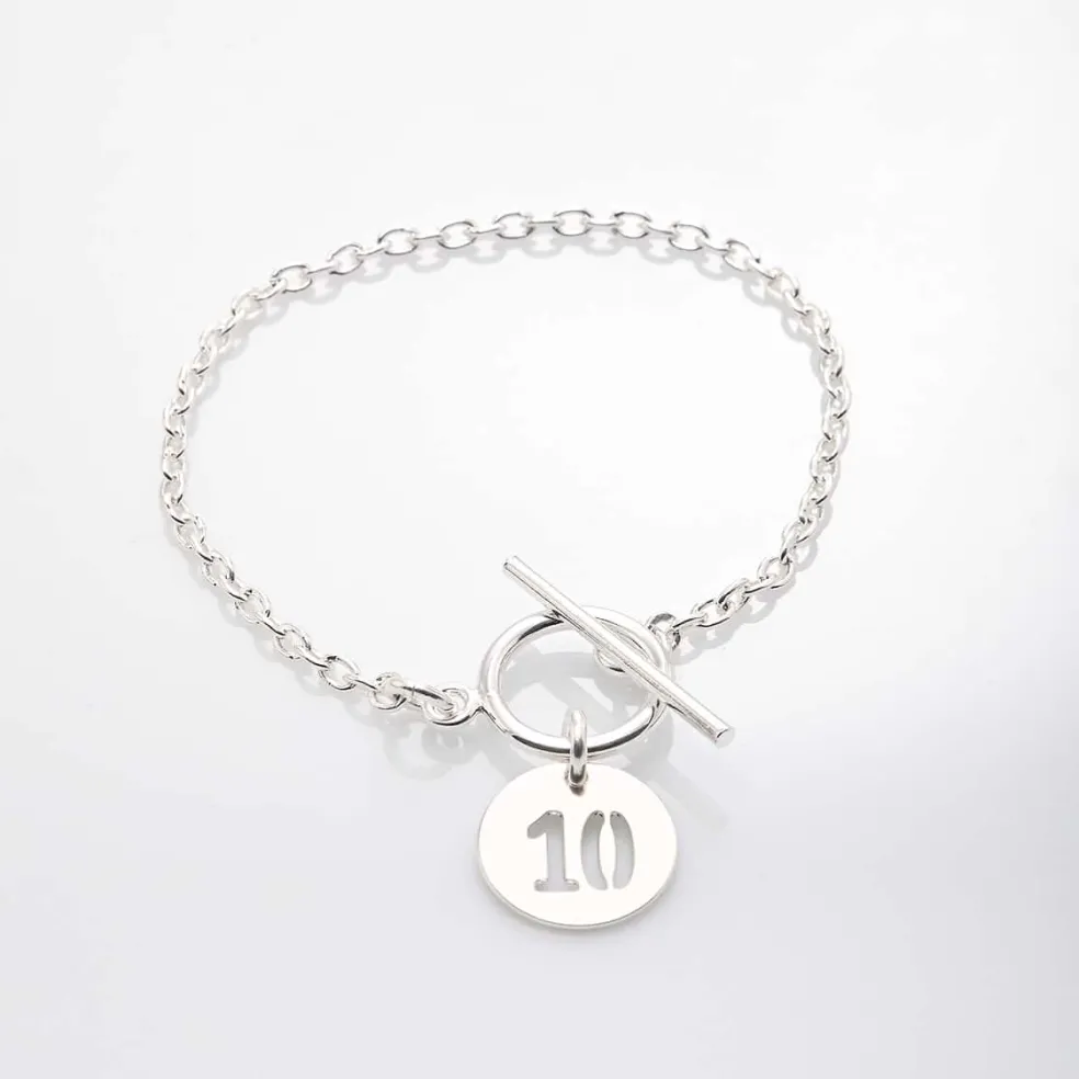 Bracelet chaîne fine numéra "Lou"