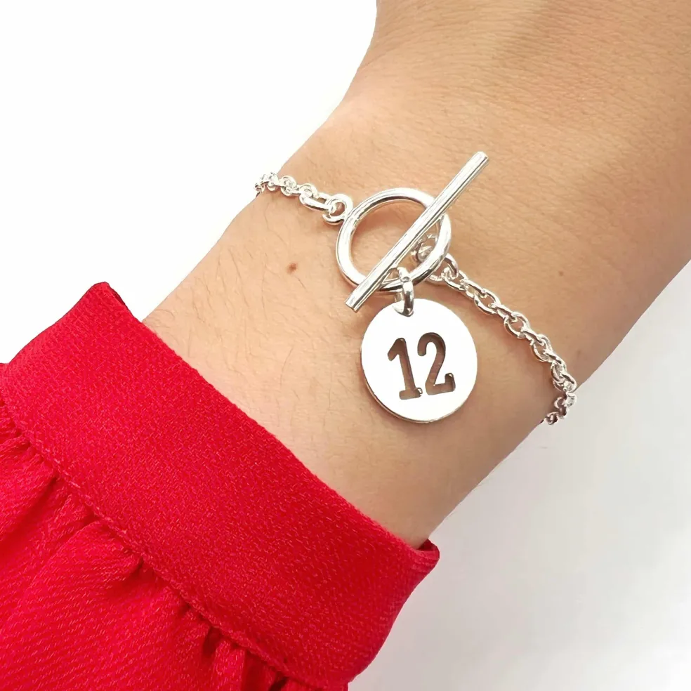 Bracelet chaîne fine numéra "Lou"