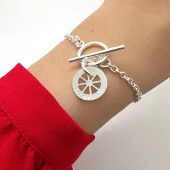 Bracelet chaîne fine roue "Lou"