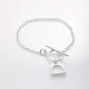 Bracelet chaîne fine étrier "Lou"