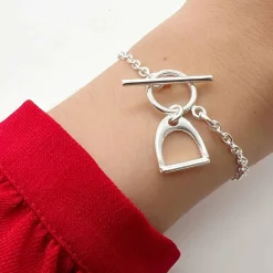 Bracelet chaîne fine étrier "Lou"