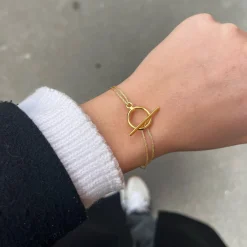 Bracelet fin doré "Lou"