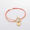 Bracelet fin médaille doré "Lou"