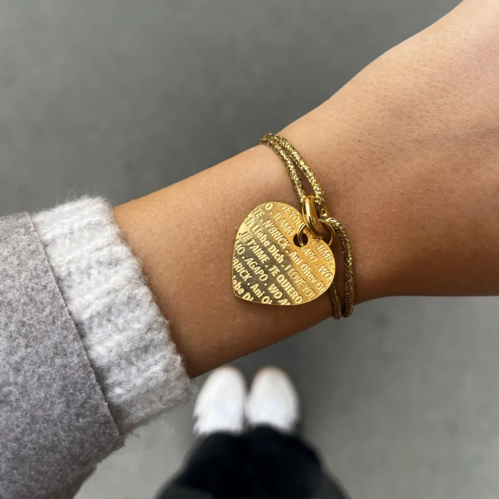 Bracelet Liv doré je t'aime