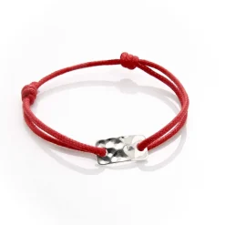 Bracelet mini plaque martelée