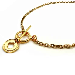 Collier chaîne fine doré citadelle "Lou"