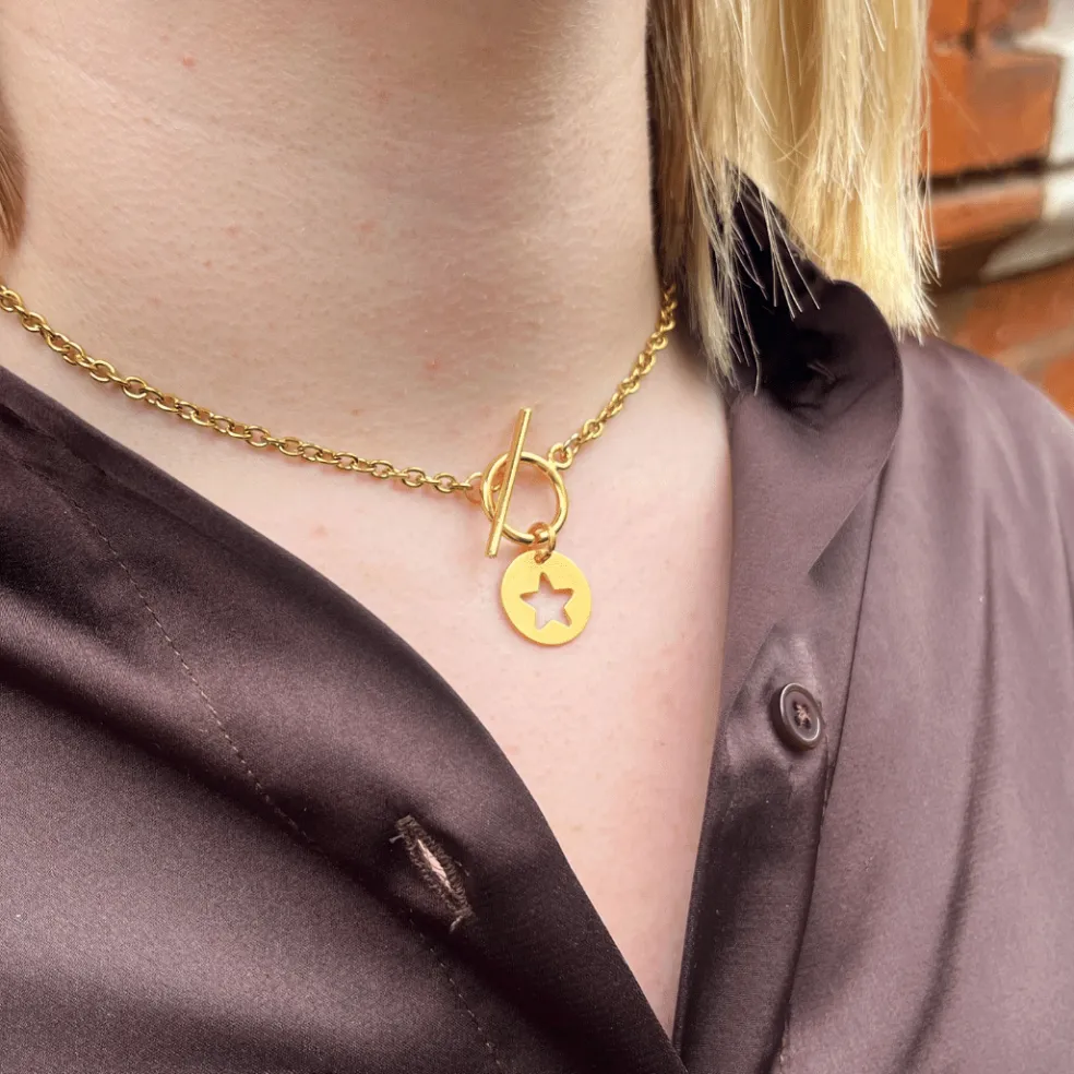 Collier chaîne fine doré étoile "Lou"