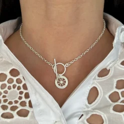 Collier chaîne fine Roue "Lou"