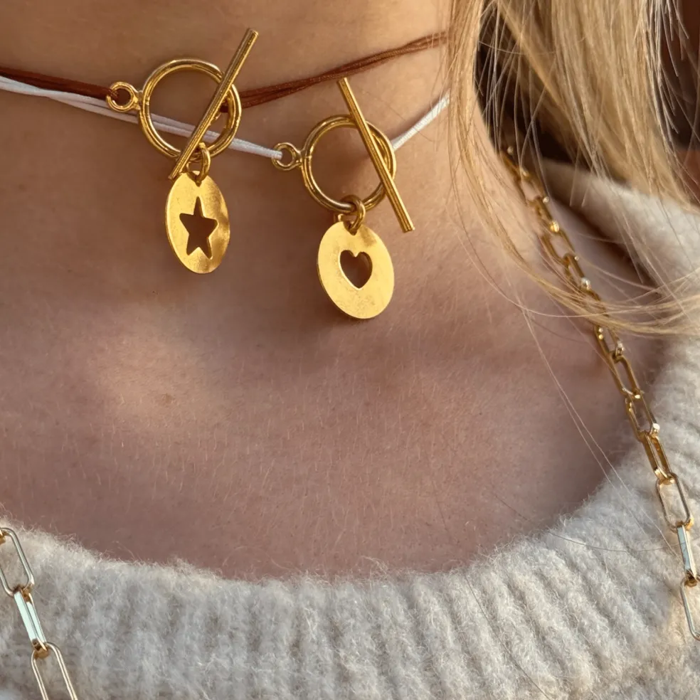Collier fin doré coeur "Lou"