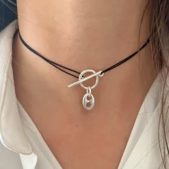 Collier fin grain de café "Lou"