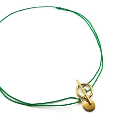 Collier fin médaille doré "Lou"