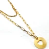 Collier sautoir doré cœur "Maeva"
